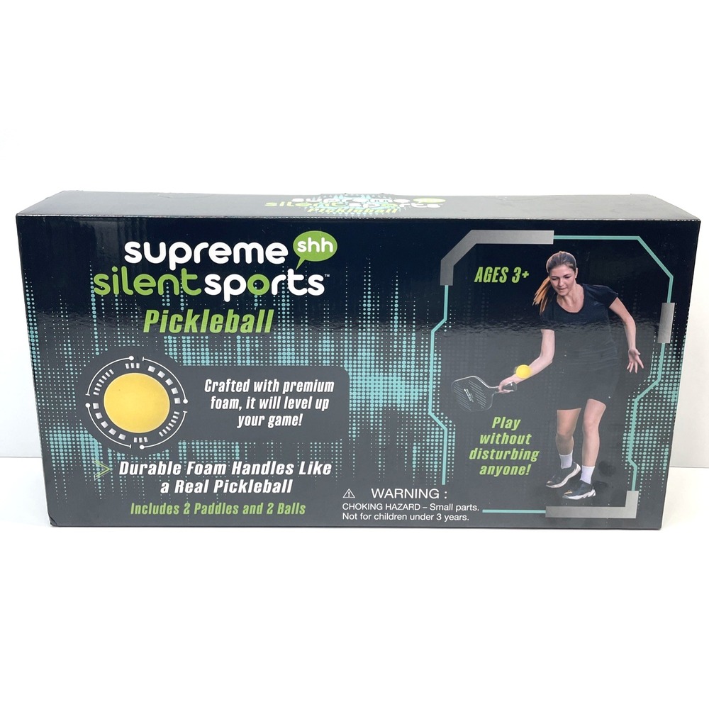 Supreme Silent Sports Pickleball Kit 2 Durable Paddles & 2 Balls‎ New in Box